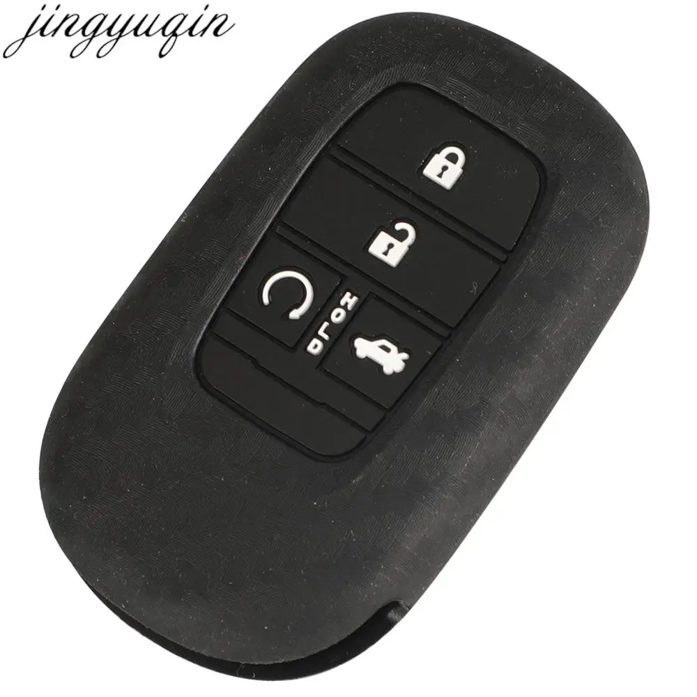 Jingyuqin 4B inteligentny karbonowy futerał na klucz obudowa kluczyka do samochodu pokrywa dla Honda Civic 11 VEZEL 2021 2022 Keyless Bag uchwyt