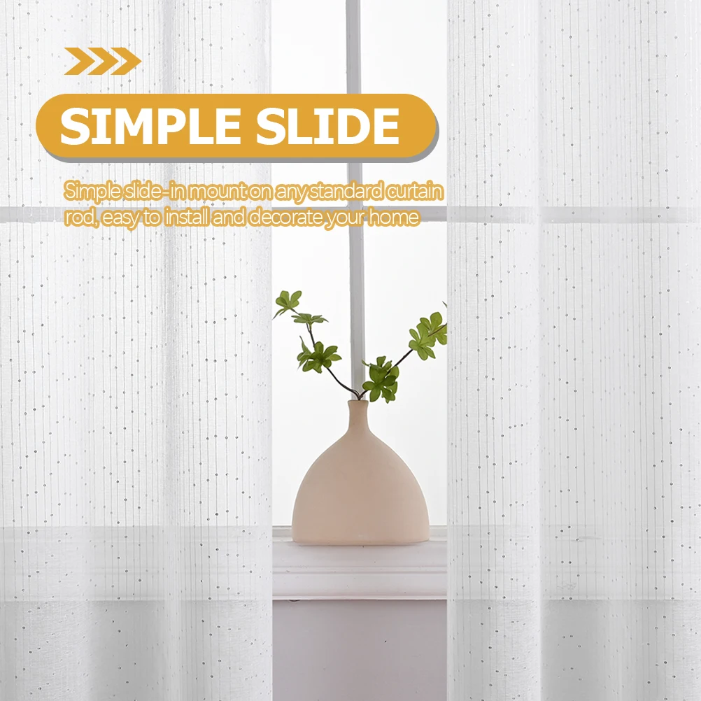 

Semi Transparent Window Screen Draping Curtain Door Valance For Home Doorway Bathroom Bedroom