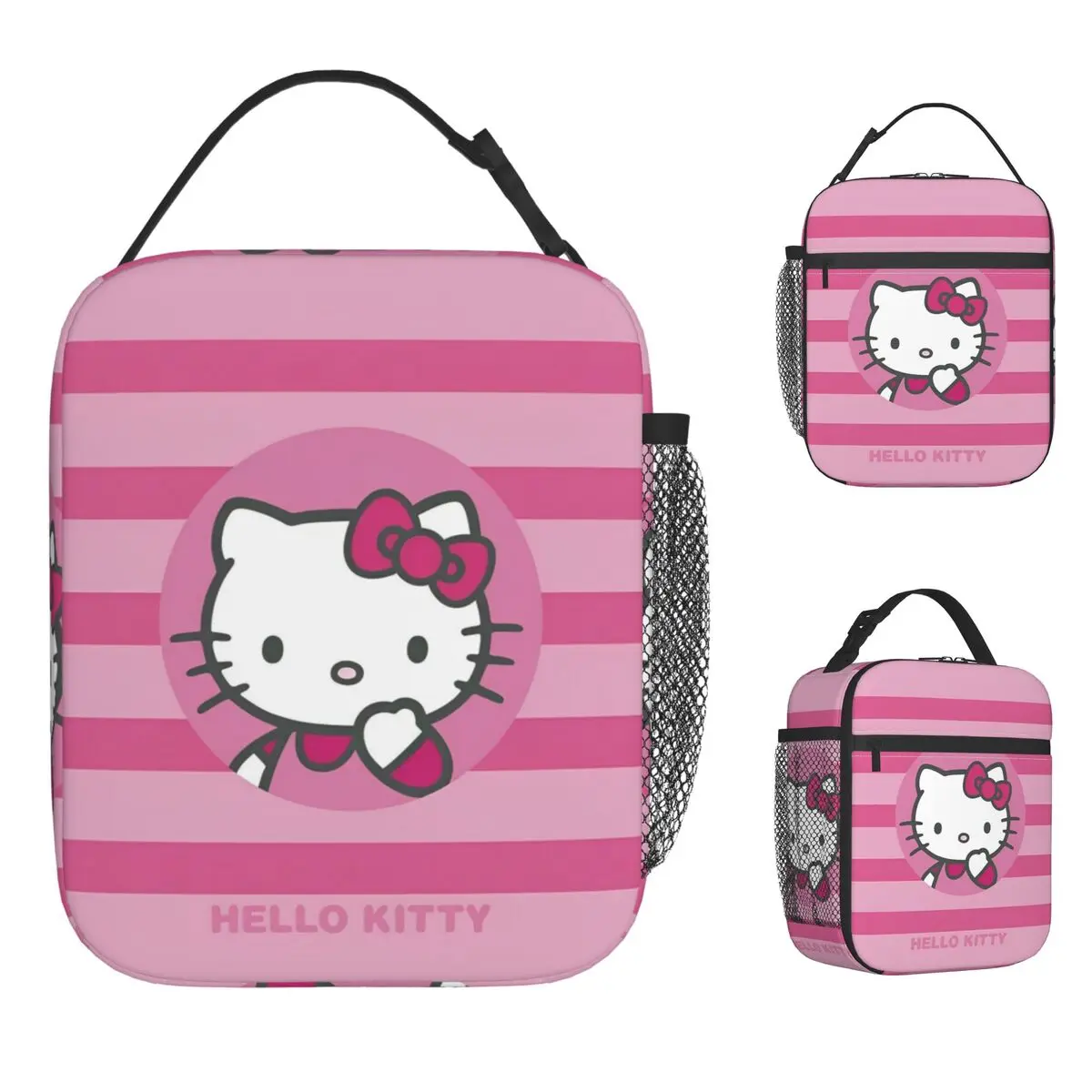 

Изолированная сумка-холодильник Hello Kitty, многоразовая сумка-холодильник Контейнер для обеда, милый кавайный мультфильм, большая емкость, ланч-бокс для путешествий