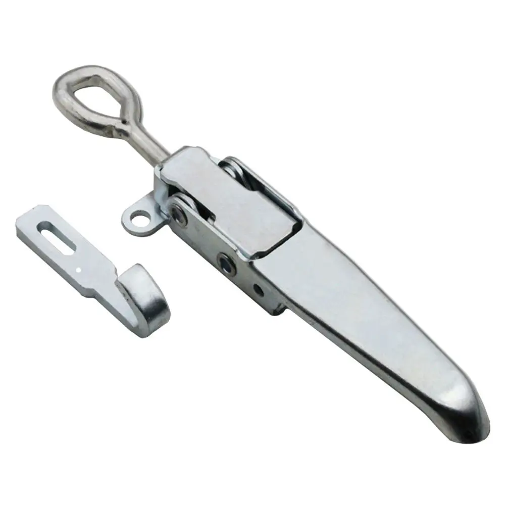 Heavy Trailer Buckle Silver Multi-Use Barrel Hasp Agrafe Catch for Trucks Trailers Containers