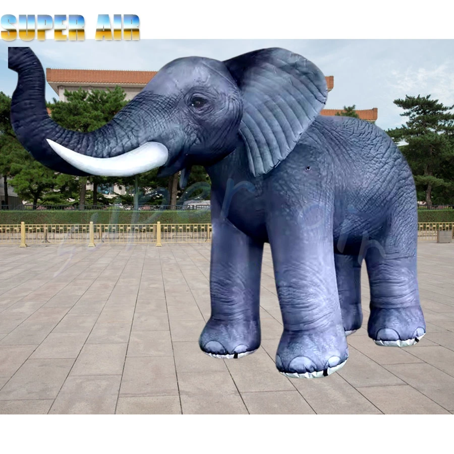 Elefante inflable de nacionalidad modelo de dibujos animados de gran oferta de diseño de moda para decoración al aire libre