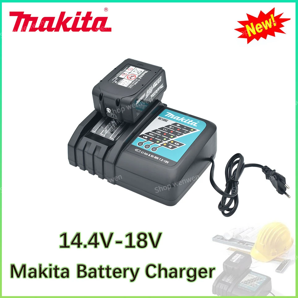 

Зарядное устройство Makita, 14,4 В, 18 в, оригинальное зарядное устройство для аккумуляторов DC18VRC, Makita 3A 6A Bl1830 Bl1430 BL1860 BL1890, зарядное устройство USB