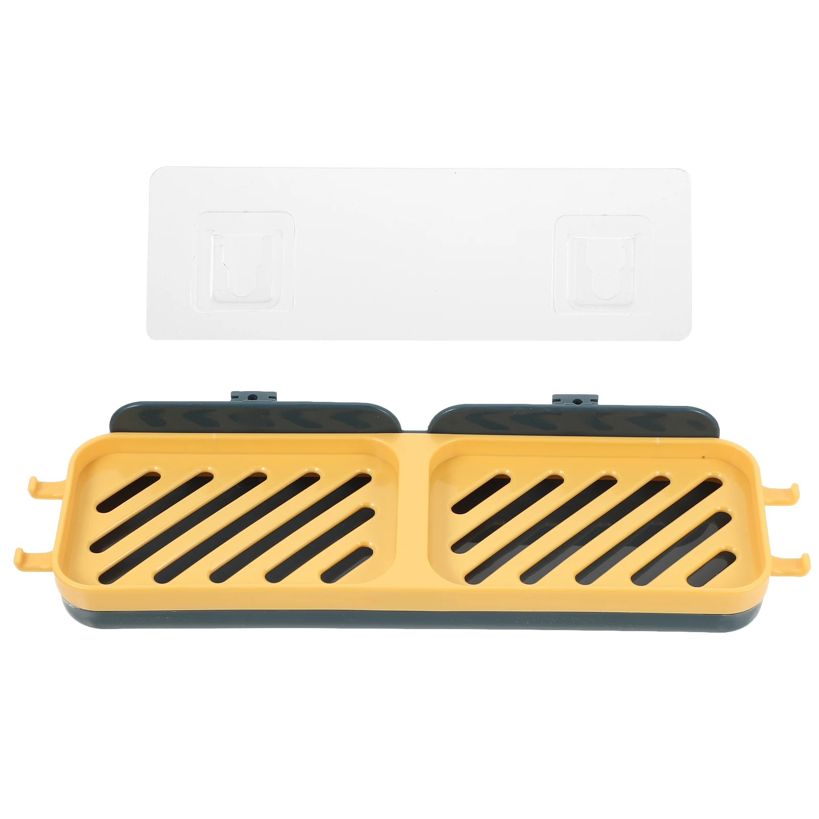

Wall Mounted Soap Holder Adhesive Shower Tray PP Plastic Bathroom Storage Rack Drain Spout Cute