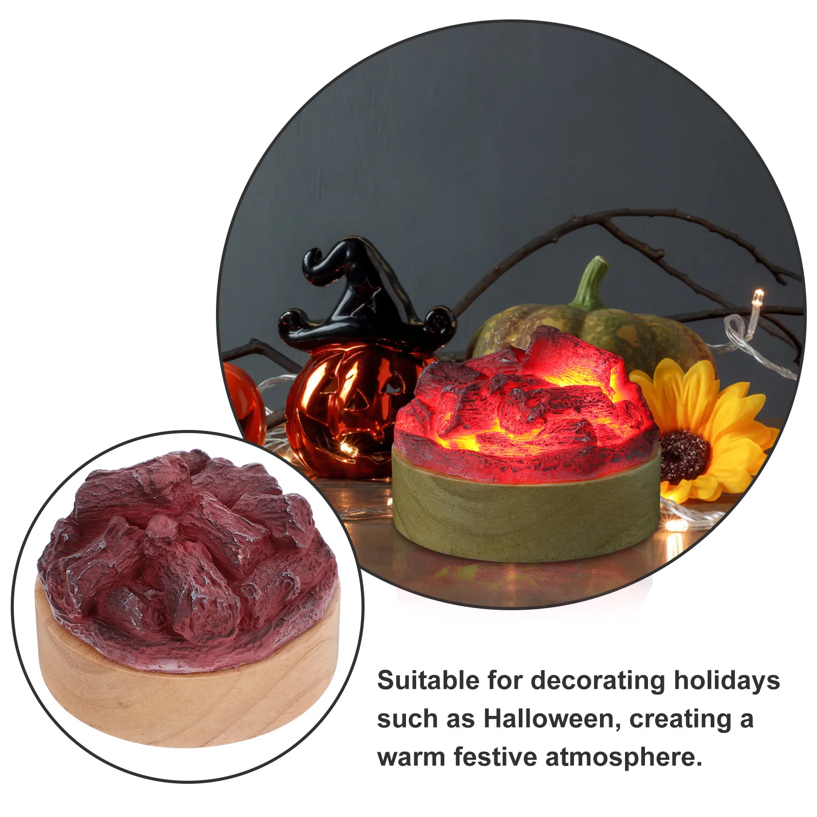 1 قطعة Aaa بالطاقة فو المعسكر ليلة ضوء الراتنج عديمة اللهب Led مصباح لغرفة النوم أضواء دافئة الزخرفية غرفة النوم الطرف