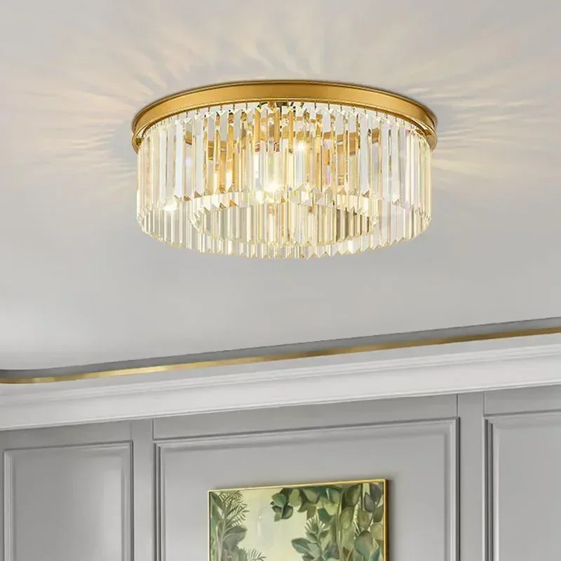 

Modern Crystal Ceiling Lights Flush Mount Light for Living Room Dining Room Bedroom Ceiling Lamp Hotel Restaurant Decoration