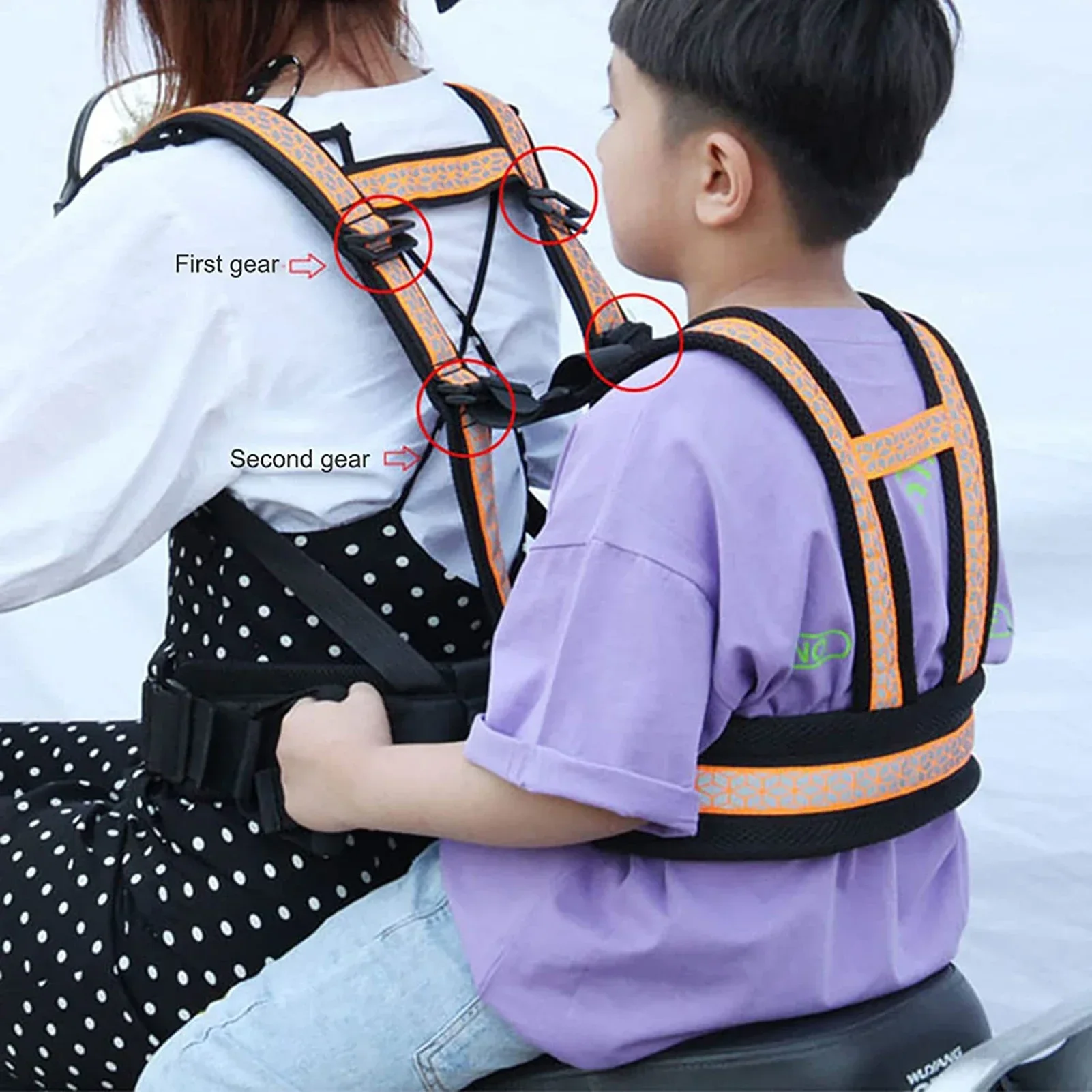 Children's Motorcycle Seat Belt Adjustable Non-slip Protection Motorcycle Strap Rear Seat Passenger Grip Grab Handle