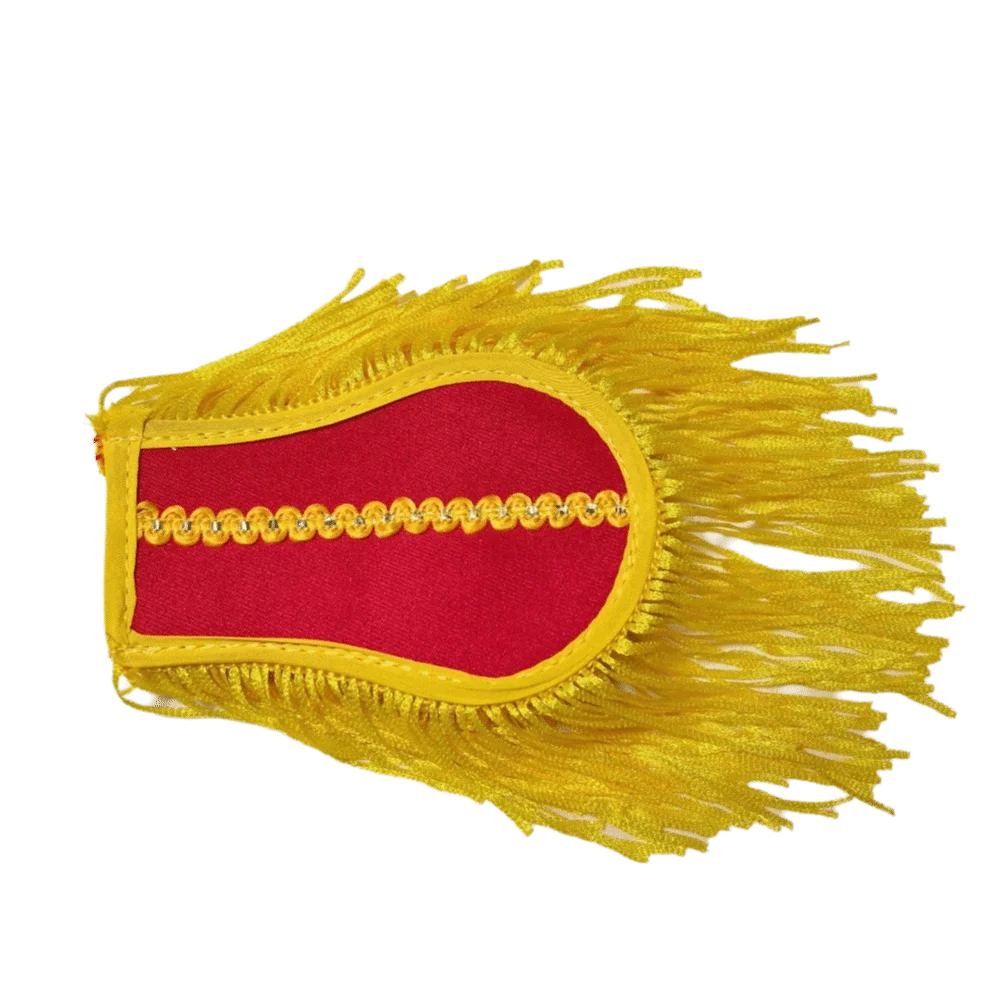Smooth Satin Fabric Epaulettes Imitation Metallic Tassels Hidden Safety Pins Tassel Epaulettes Lightweight Reinforced Stitching