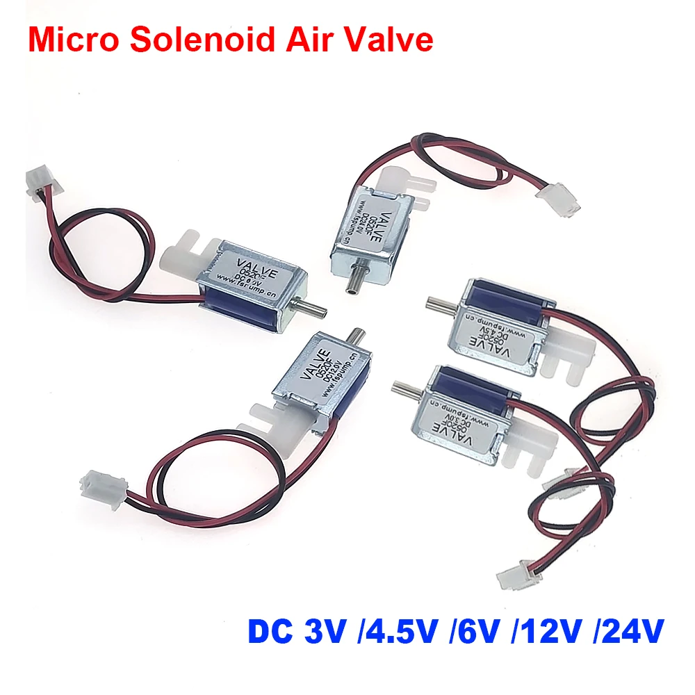 DC 3V/ 4.5V/ 6V/ 12V/ 24V Mini Micro Interruptor Da Válvula Solenóide Válvula de Liberação de Gás de Escape de Ar Desanimado 2-posição 3-way Válvula de Ar