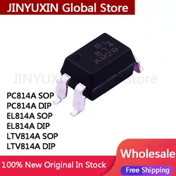 50pcs New Original PC814A PC814 EL814A EL814 LTV814A LTV814 B-C-D Imported Chip SOP Direct Insert DIP Optocoupler IC Chip Stock