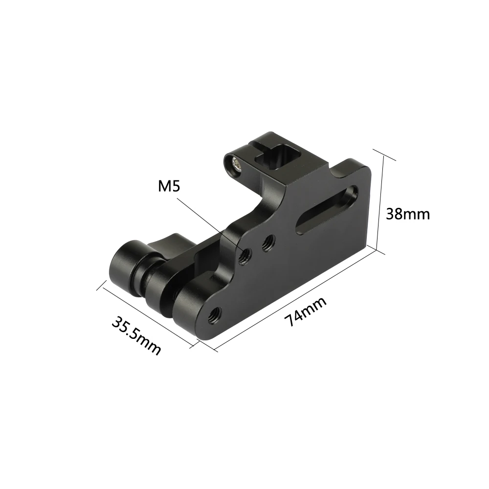 CAMVATE Mobile Hard Drive Clamp Bracket Clamp HDD Bracket With 2 Pieces 1/4"-20 Screw & M5 Screw Exclusively For SUMSUNG T5 SSD