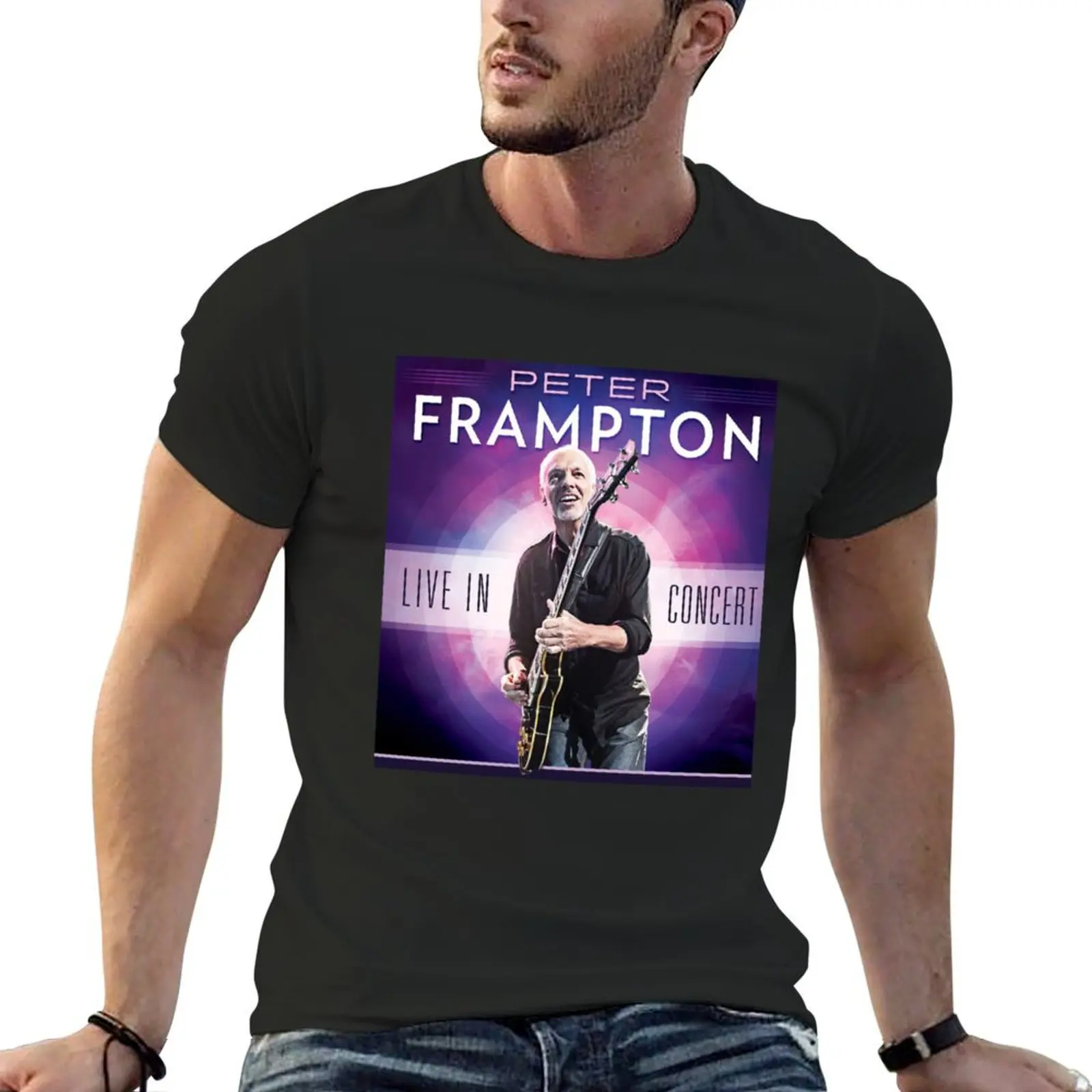 Concert Peter Tour Frampton Live 2021 Duapuluh T-Shirt plus size tops plain blanks plain black t shirts men