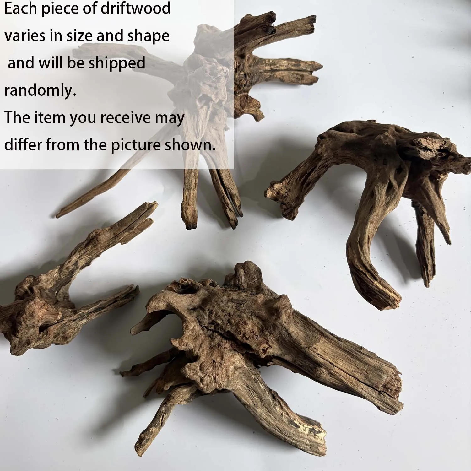 15-20CM 1 Stück Natürliches Treibholz Korallenriff-Dekoration Holz-Aquarium-Dekoration für Fischbecken Reptilien-Kletterbereich Schildkröten-Habitat Langlebig – Detail 5