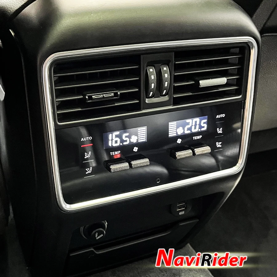 Para Porsche Cayenne 2018-2023, painel de controle de clima do banco traseiro, placa de controle do ar condicionado, plug and play, acessórios de atua