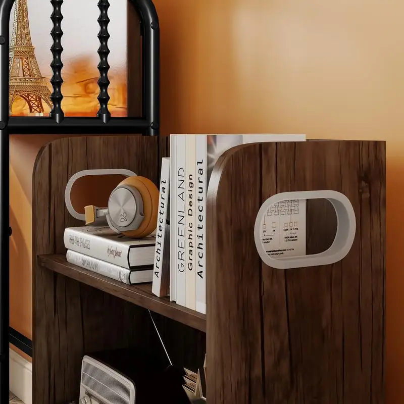 هيكل سرير بمنصة معدنية مزدوجة مع ضوء، سرير أطفال منجد مع أرفف تخزين قابلة للسحب، أسود - تاريخ الوصول 2025-10-05