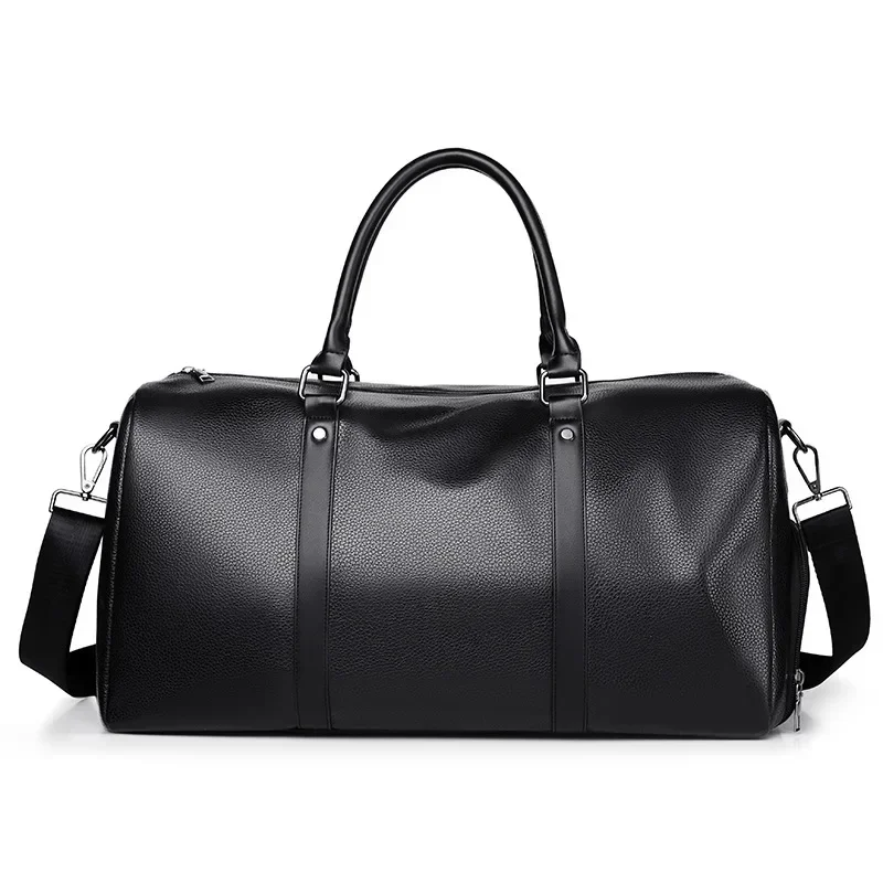 2024 New Arrival Leather Travel Bags for Men Large Capacity Portable Male Shoulder Bags Men\'s Handbags Vintage Travel Duffle Bag