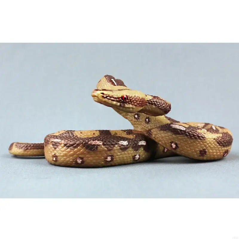 J0MF Modelos animais suaves Simulação Fake Golden Golden Snake Prank Joke Toy Birthday Gift