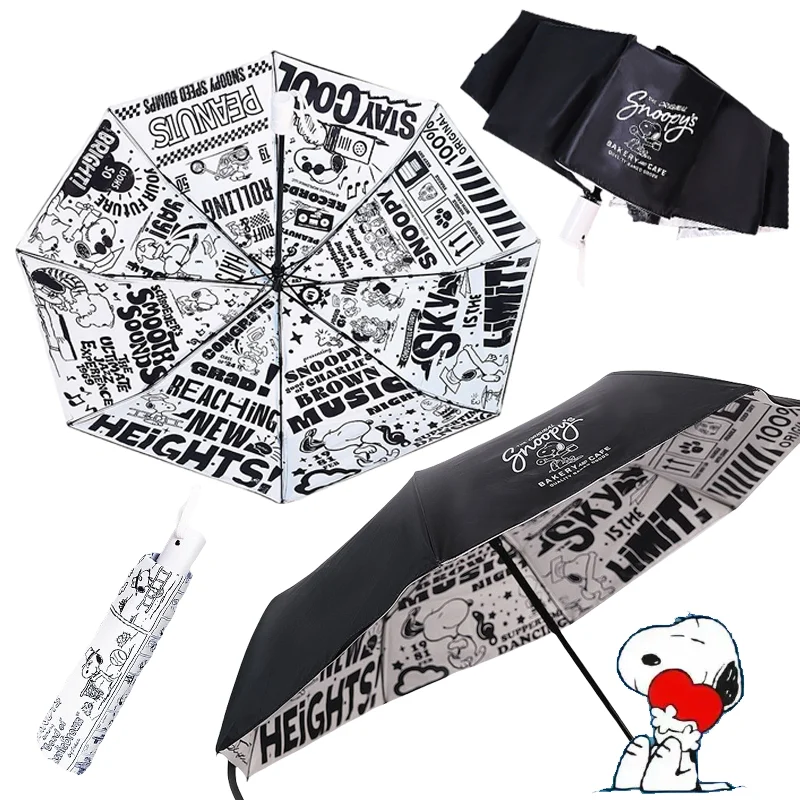 

Kawaii Snoopy Umbrella Cartoon Sunny Rainy Dualuse Rainproof Sun Protection Umbrellas Portable Outdoor Travel Foldable Parasol