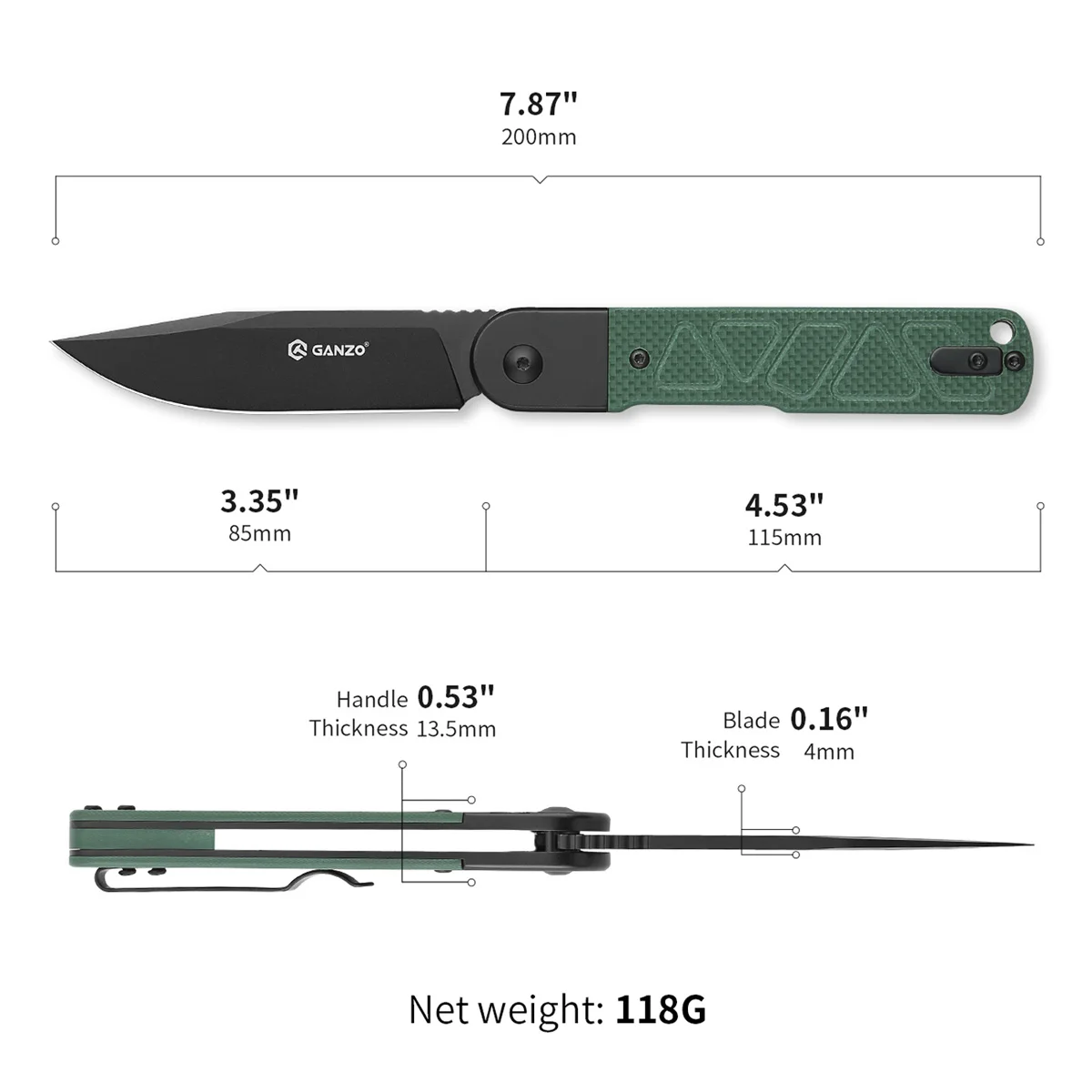 FBknife Ganzo G767PT knife 9CR14 blade G10 Handle tactical Folding knife Survival Camping tool edc Pocket Knife outdoor tool