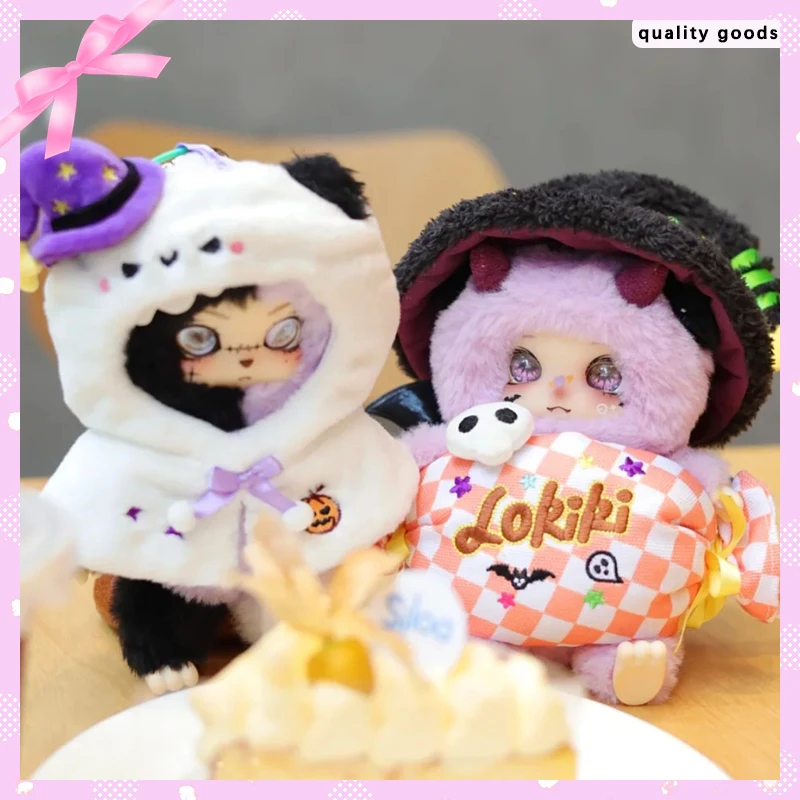 

Симпатичная слепая коробка с тыквой и черепом Локики - серия Хэллоуина, коллекционные игрушки, модные подарки на тему «Кошелек и жизнь» на складе