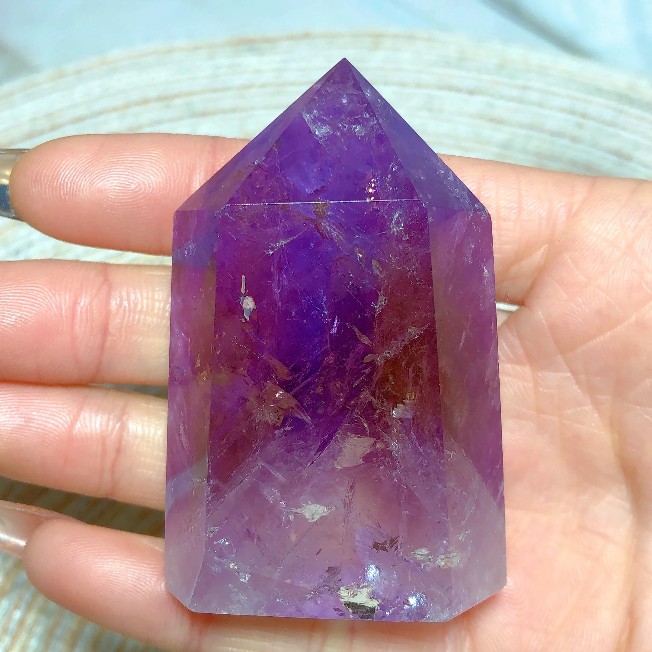 

Natural Crystals Amethyst Ametrine Rainbow Tower High Quality Home Decorations Stone Gemstones Room Decor Housewarming