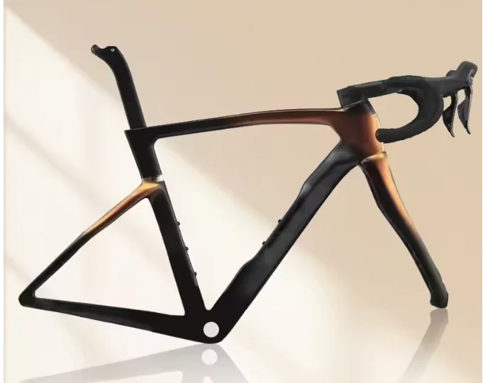 2025 style full carbon bike frameset ud glossy  T1000 bicycle carbon frame disc orange black F16 cycling frame 430-575mm