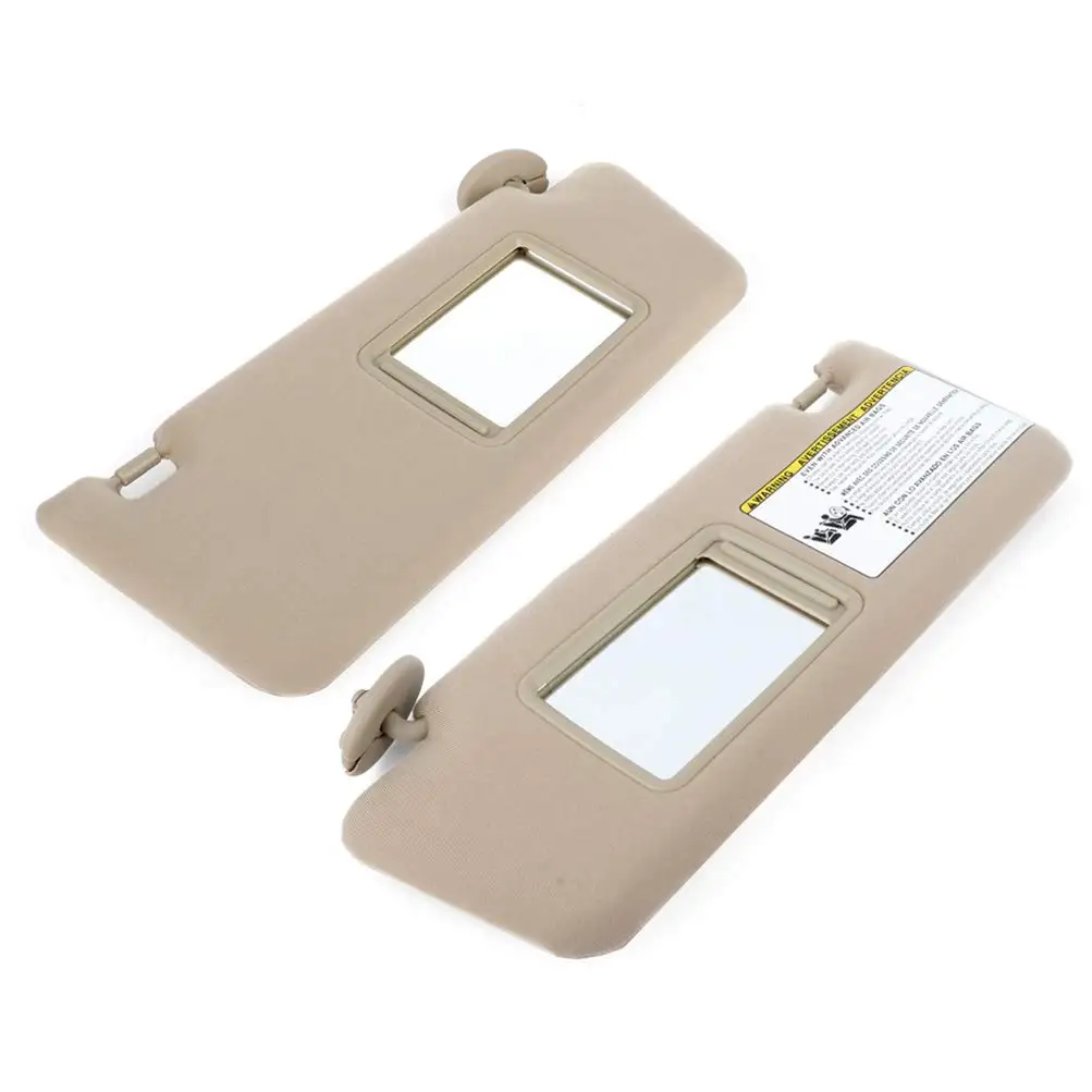 Car Sun Visor With Mirror For Toyota Tacoma 2005-2014 Beige Left And Right