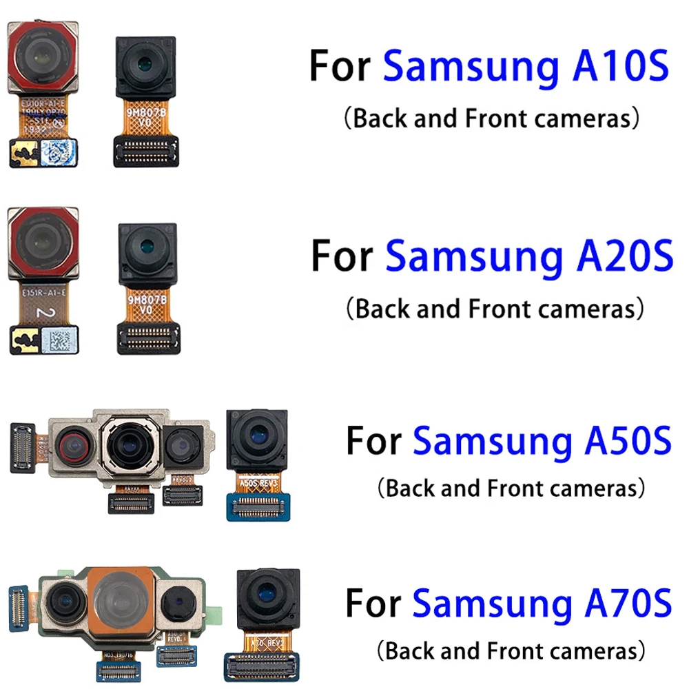 NEW Tested Back Big Main Camera Module And Front Small Camera Module Flex Cable For Samsung A10S A20S A30S A50S A70s A20E