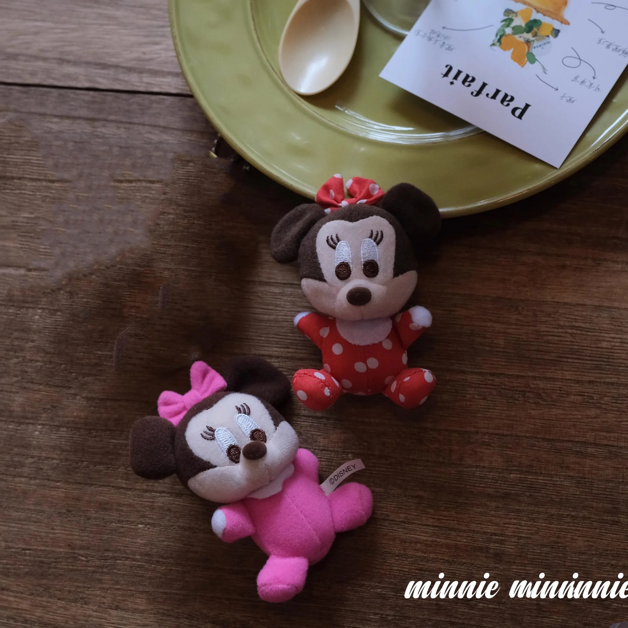

2 шт., оригинальная плюшевая подвеска Disney Baby Minnie Mouse, кукла Kawaii, плюшевые игрушки, Минни Маус, аниме, подарок на день рождения, игрушки
