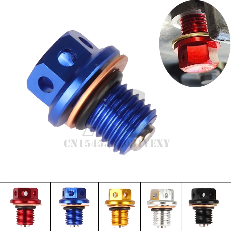 M12*1.5 CNC Engine Crankcase Magnetic Oil Drain Plug Bolt Screw Replaces For Honda CB250 CB350F CB400F CB550F CB650 CB750 VF750