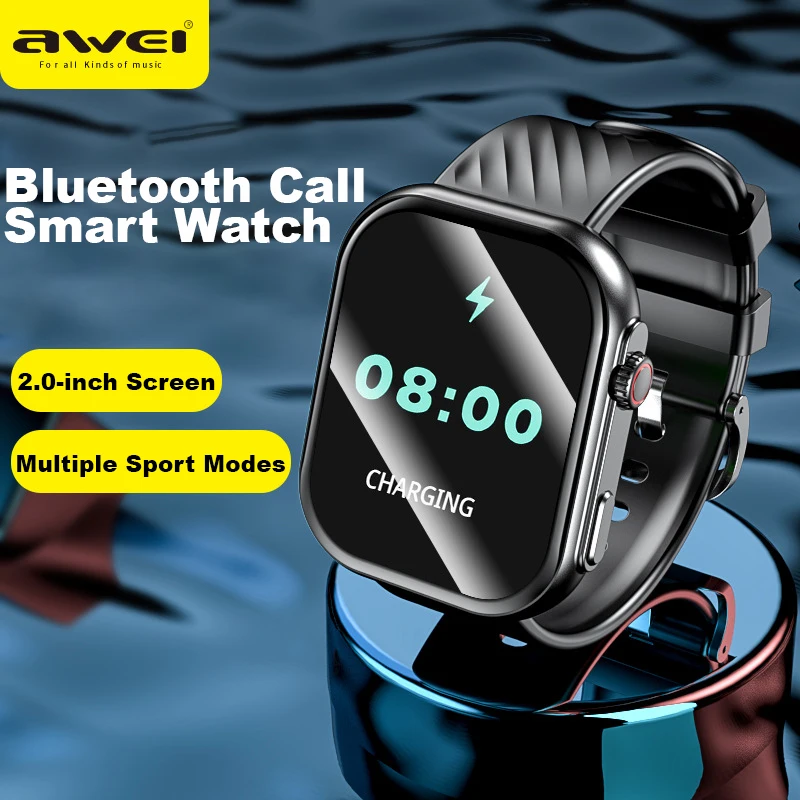 

Awei H32 2inch Smart Watch Bluetooth Call Men Women Smartwatch Full Screen Support Heart Rate BP Pedometer Fitness Smart Watch