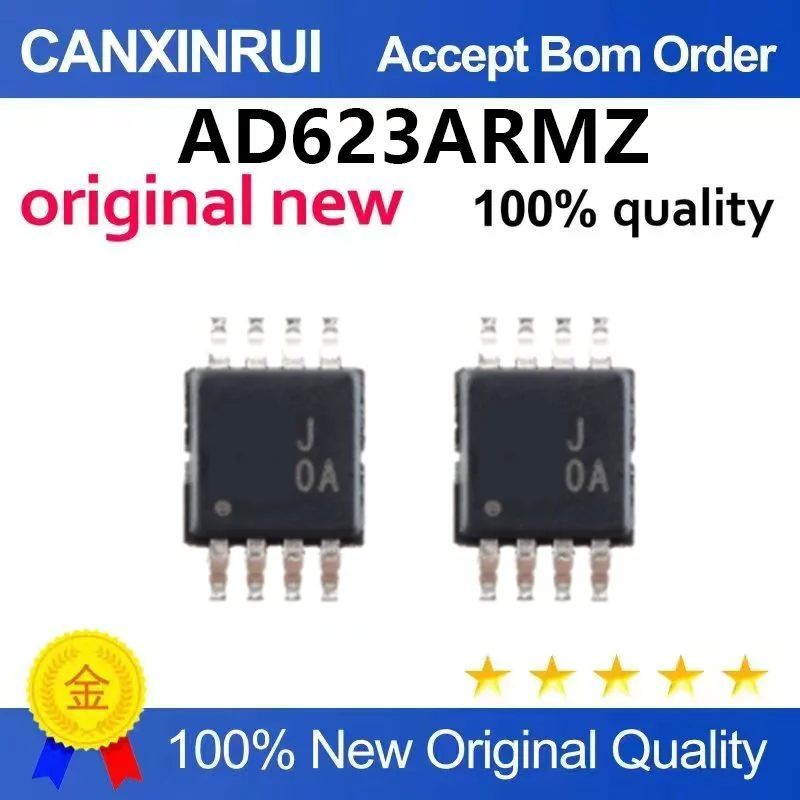 (5pcs-100pcs)Original AD623ARMZ silk screen JOA package MSOP-8 rail to rail, low-cost instrument amplifier