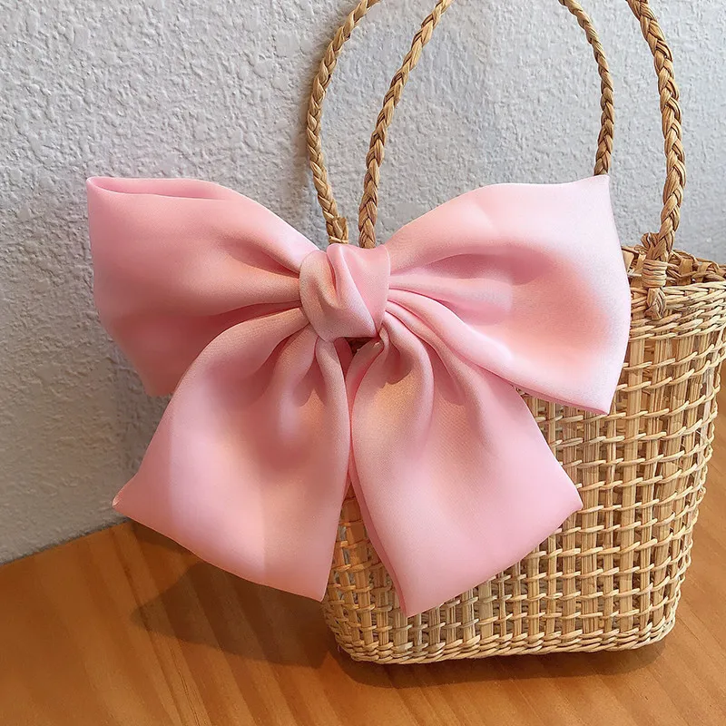

Korean Big BowKnot Hair Tie Scrunchies Headwear for Women Fashion Sweet Elastic Hair Bands Bow Ponytail Ties Hair Accessories