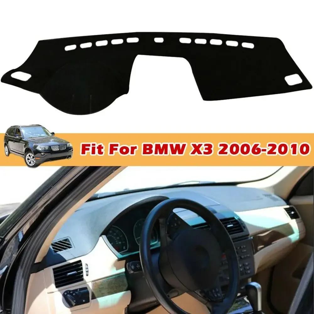 

EIDRAN Car Dashboard Dash Mat DashMat Sun Shade Cover Pad Non-Slip Black For BMW X3 2006-2010