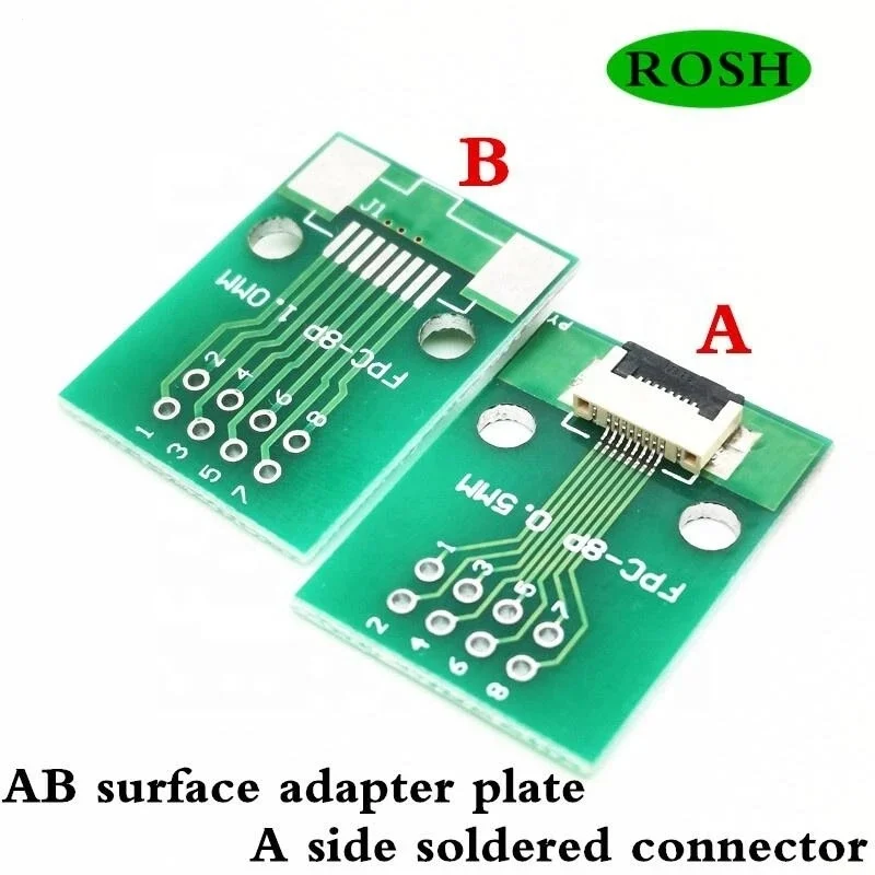 10PCS FFC/FPC adapter board 0.5MM-8P to 2.54MM welded 0.5MM-8P flip-top connector