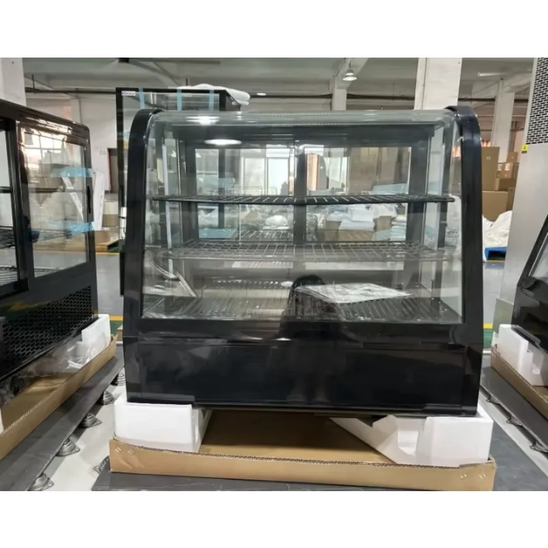 Commercial Luxury Cake Chiller Showcase Good Selling Glass Refrigerator Display For Cakes