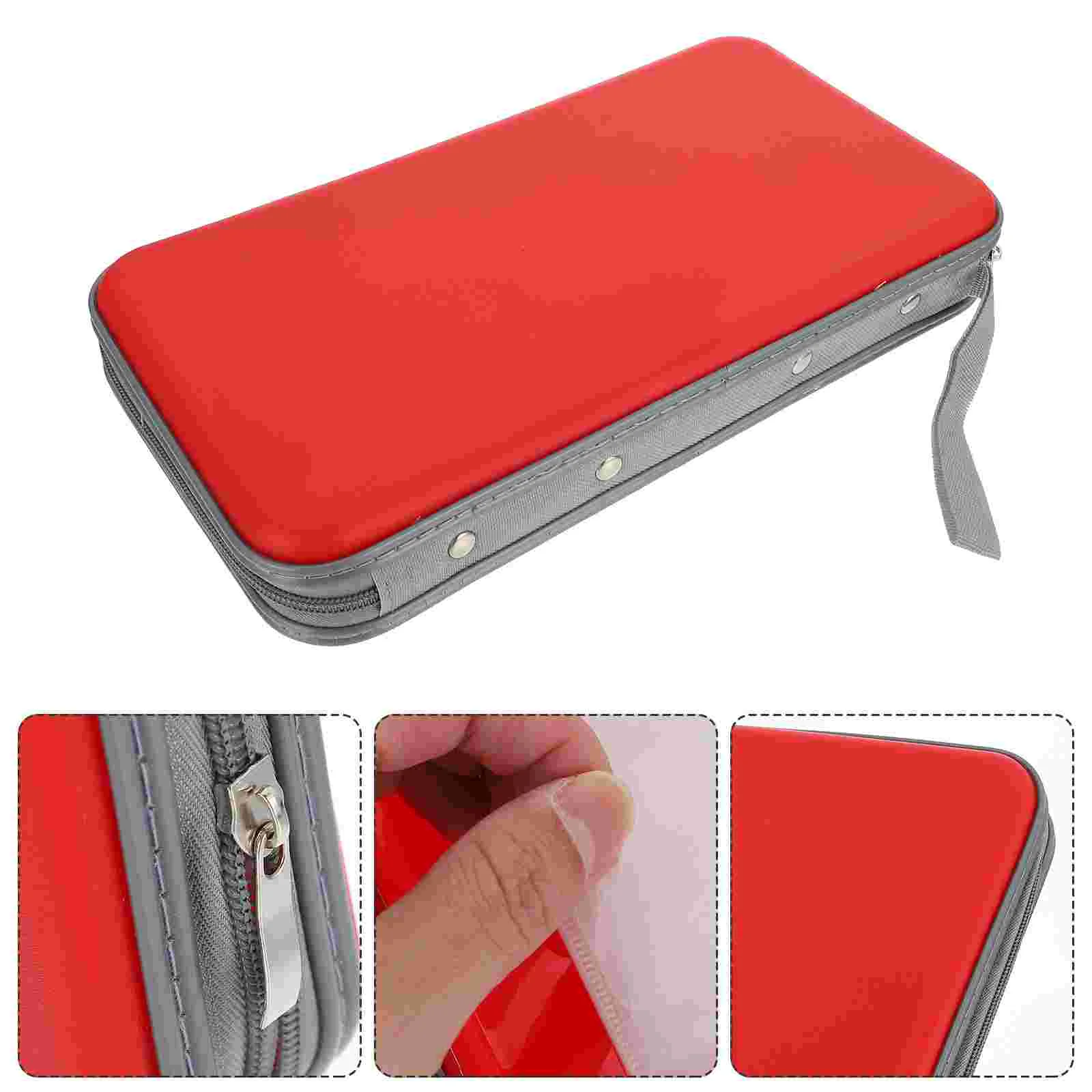 CD Storage Bag Disc Case Zipper Box Holder Pouch Car Polyester Plastic Large Capacity