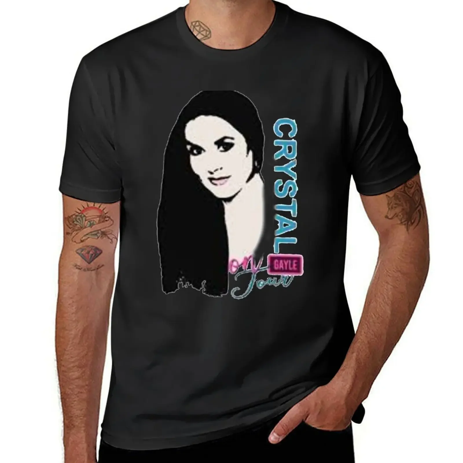 

Crystal gayle T-Shirt vintage graphic tee graphic tee shirt kawaii clothes Short sleeve tee men