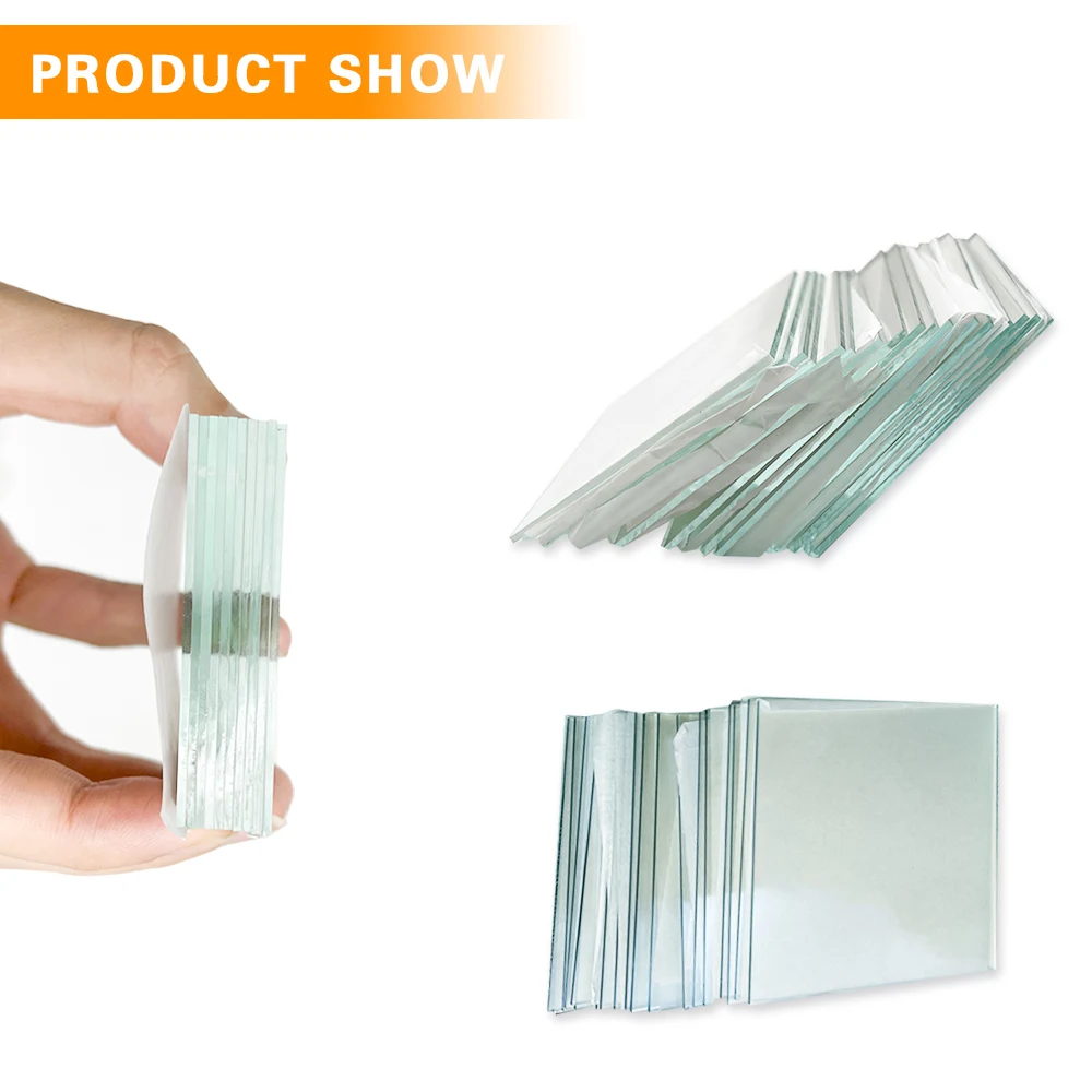 Vidro Condutor Transparente para Laboratório Óxido de Estanho Índio Vidro Revestido Ito 50x50x1.1 mm Menos 10 Ohm por sq 10 Pcs