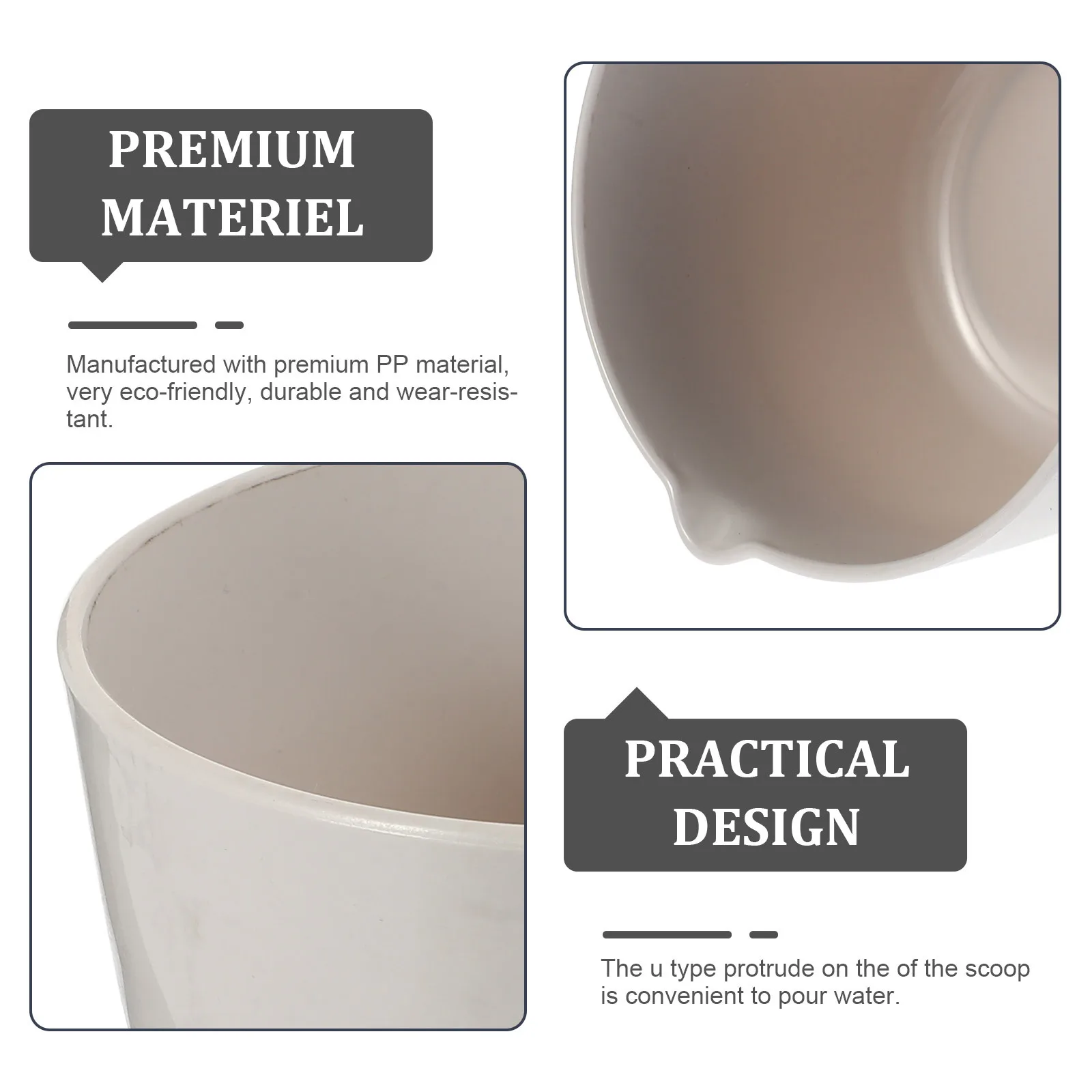 

2pcs Plastic Ladle Premium Pp U-Shape Design For Kitchen Bath Washing Head Scoop Household Water Spoon Bathroom Bailer