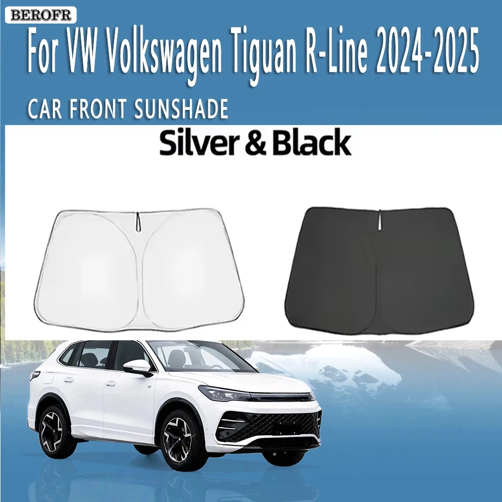 

Car Front Windshield Sunshade Heat Insulation Sun Visor Summer For VW Volkswagen Tiguan R-Line 2024 2025 MK3 Auto Accessories