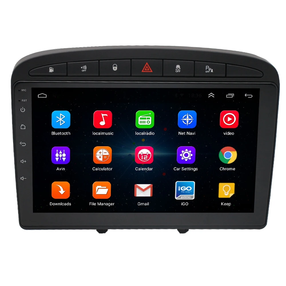 

2 Din Android 9.1 Car Multimedia Player Stereo Radio WIFI 1G+16G GPS Navigation Player for Peugeot 407 308 308SW