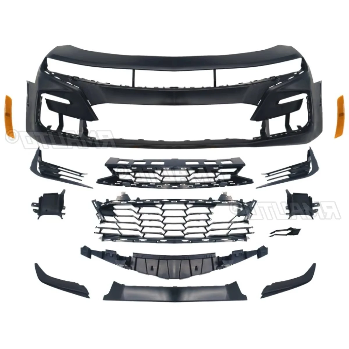 

Для Chevrolet Camaro LS-SS 2019-2023 автомобильный бампер гриль передний бампер спойлер передний объемный комплект кузова противотуманная фара внешняя крышка