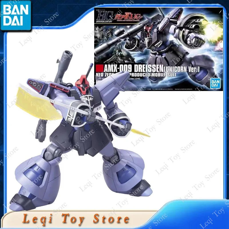 بانداي الأصلي الأصلي HG 1/144 AMX-009 DREISSEN UNICORN VER. شخصيات الرسوم المتحركة ألعاب الأولاد أطفال هدية التجمع نموذج الحلي