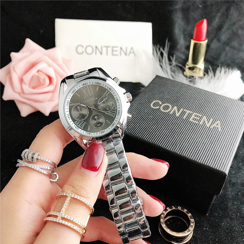 High Quality New Luxury Women's Quartz Stainless Steel Watch, Fashionable And Casual Waterproof Crystal Simple Women's Watch