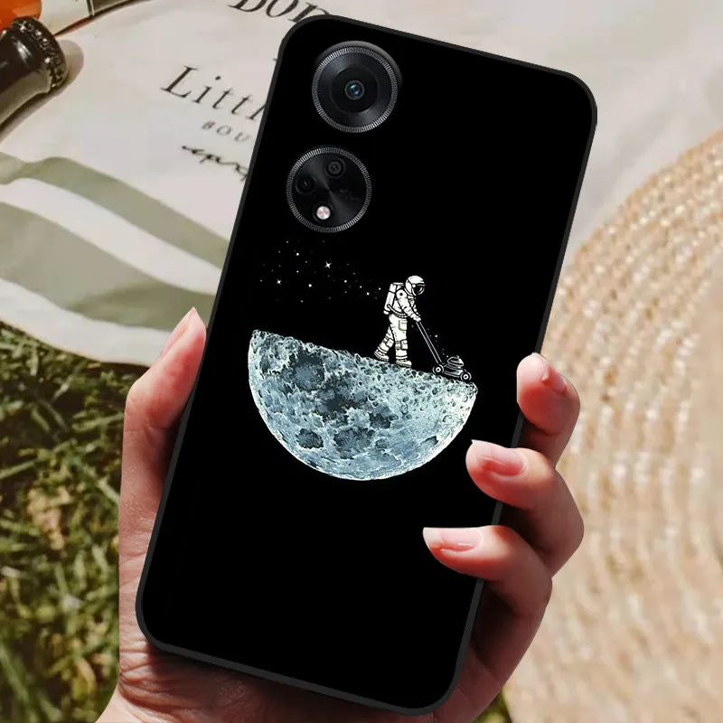 For Oppo A98 5G Case A 98 Black Silicone Painted Soft Black Cover for Oppo A98 2023 Funda OPPOA98 CPH2529 Coque Protective TPU