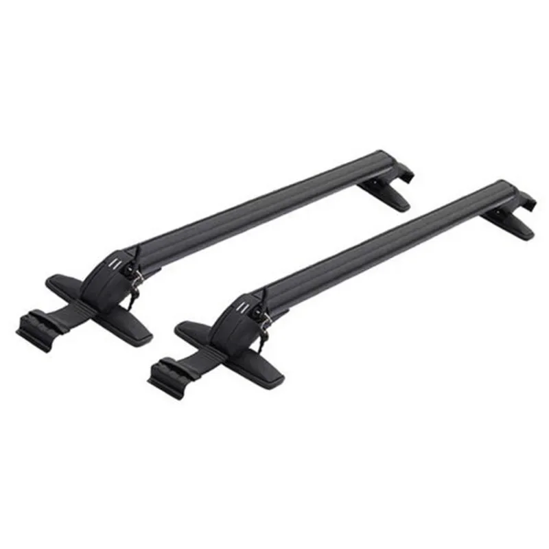 1 Pair Universal Vehicle Car Roof Mounting Rack Rail Bar Black Aluminum Luggage Carrier With Anti-Theft Lock Top Car Roof Frame