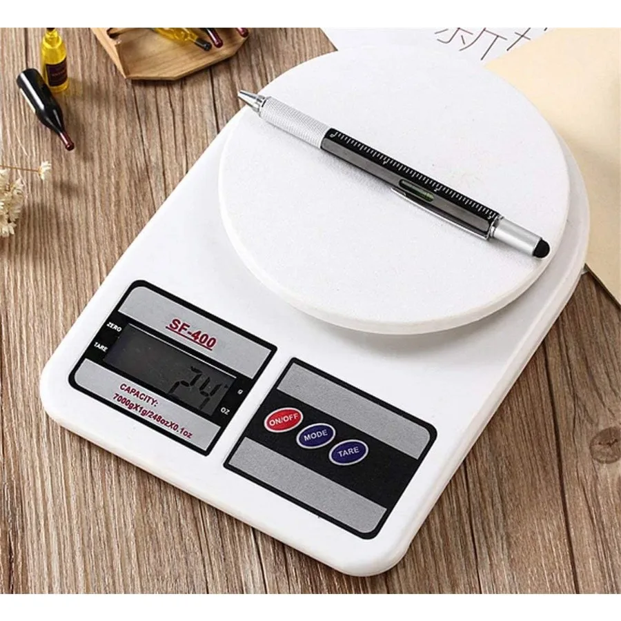 6 in 1 Multifunction Tool Pen with Ballpoint Pen Touch Screen Stylus Ruler Spirit Level Flat-head and Phillips Screwdriver for