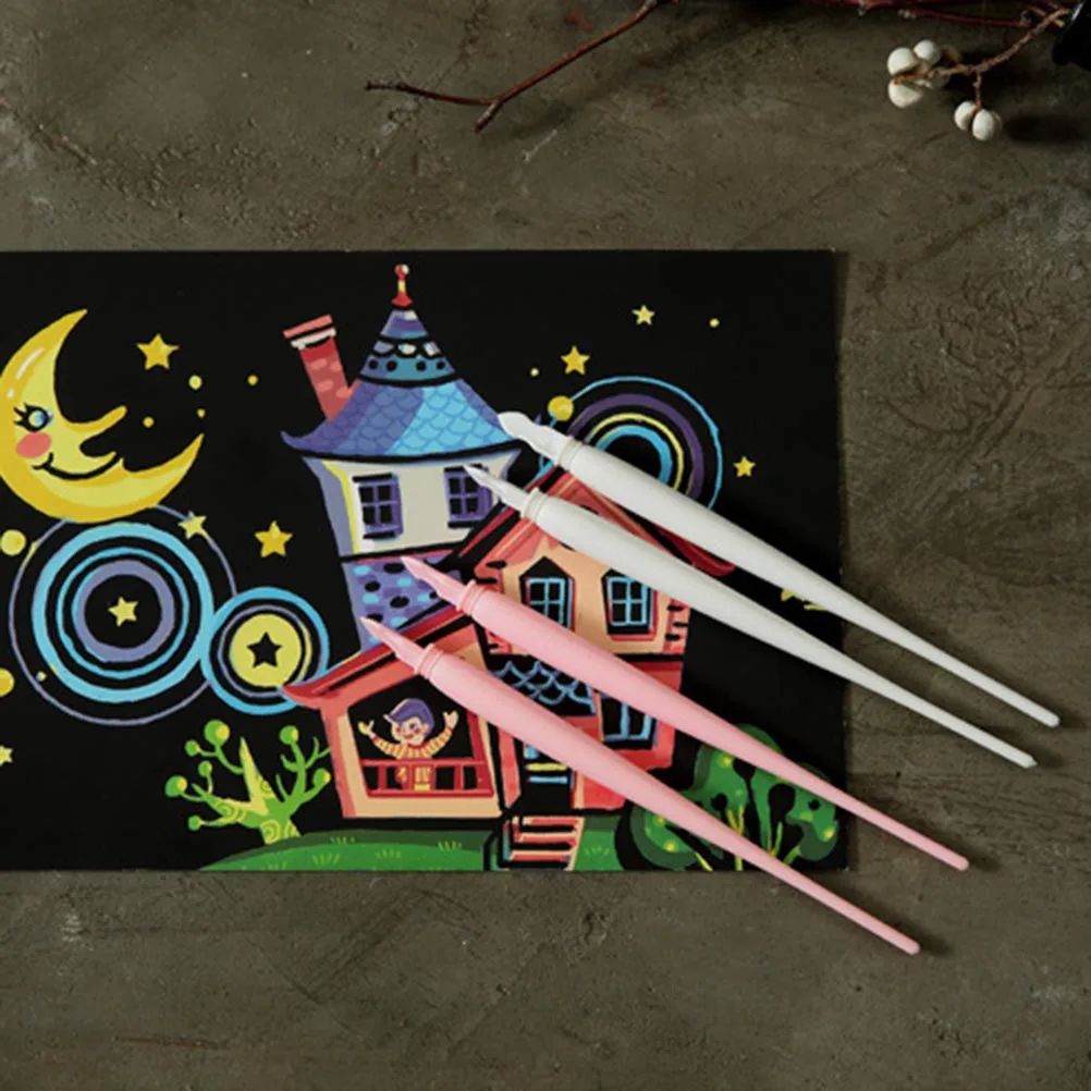 

8Pcs Scratch Painting Pens Set Smooth Contoured Handle Easy to Hold for Hours Ideal for Detailed Design and Repair