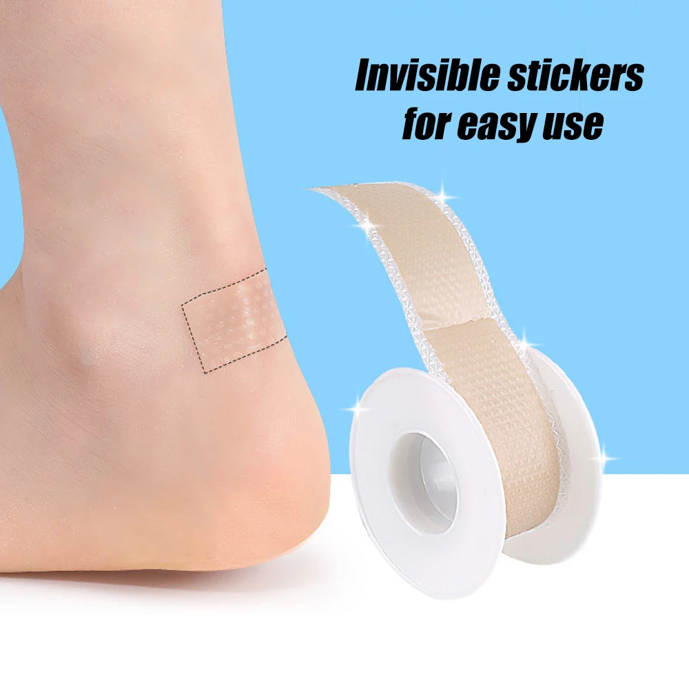 Tcare 1 Roll Heel Sticker Silicone Gel Tape Protector,Blister Prevention Bandaids for Feet,Hand Foot Bandage for Calluses Tender