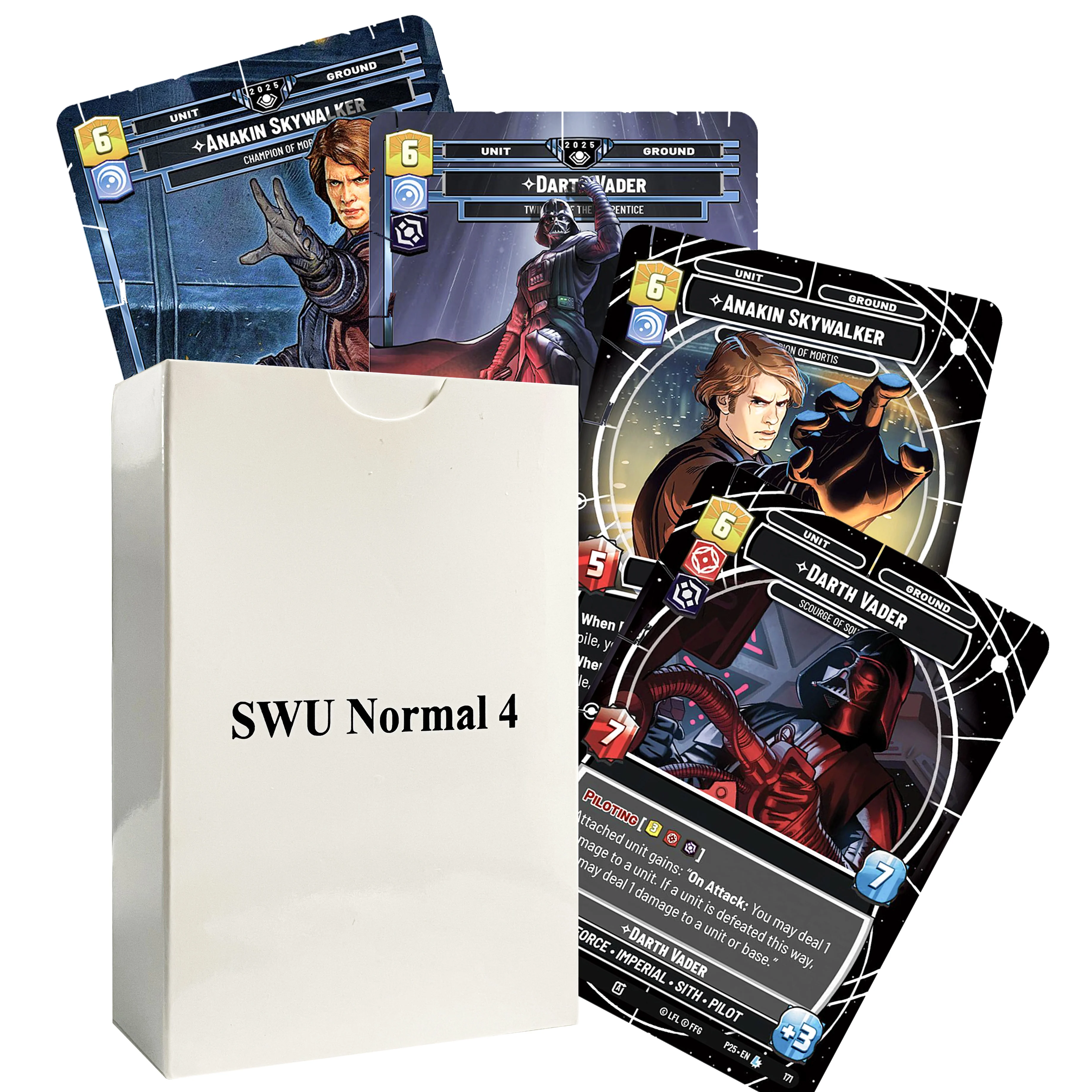

PROXY SWUDB Whole Set 55 Regular Cards Anakin Skywalker-Champion of Mortis/Darth Vader-Twilight of the Apprentice SW DIY Game